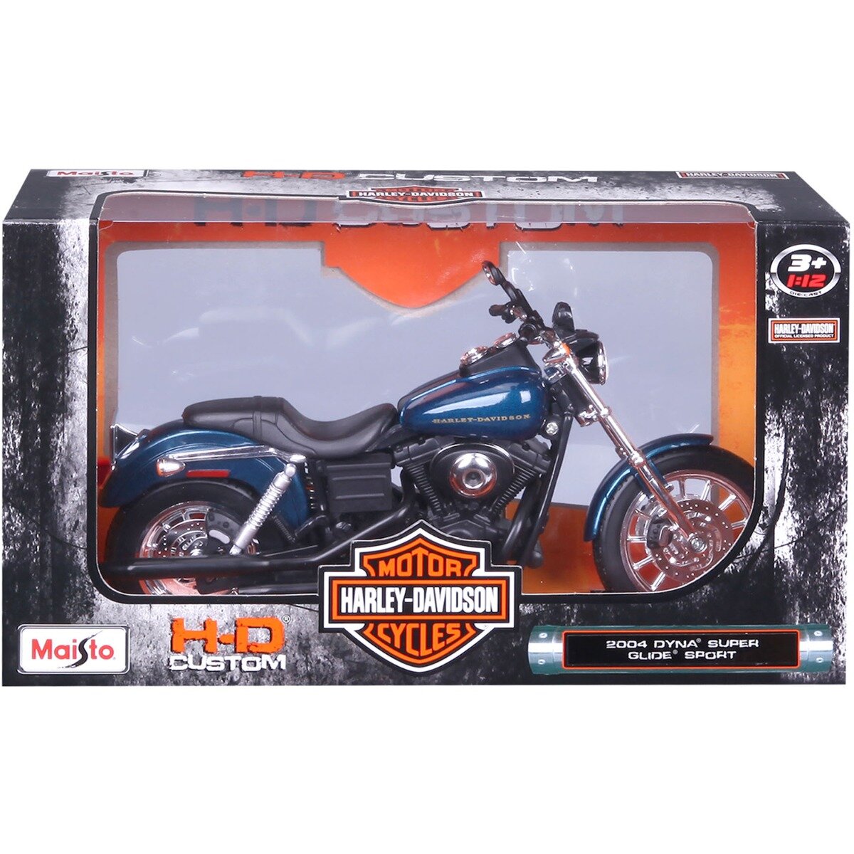 Maisto Motocicleta metalica Harley-Davidson 2004 Dyna Super Glide Sport 1:12