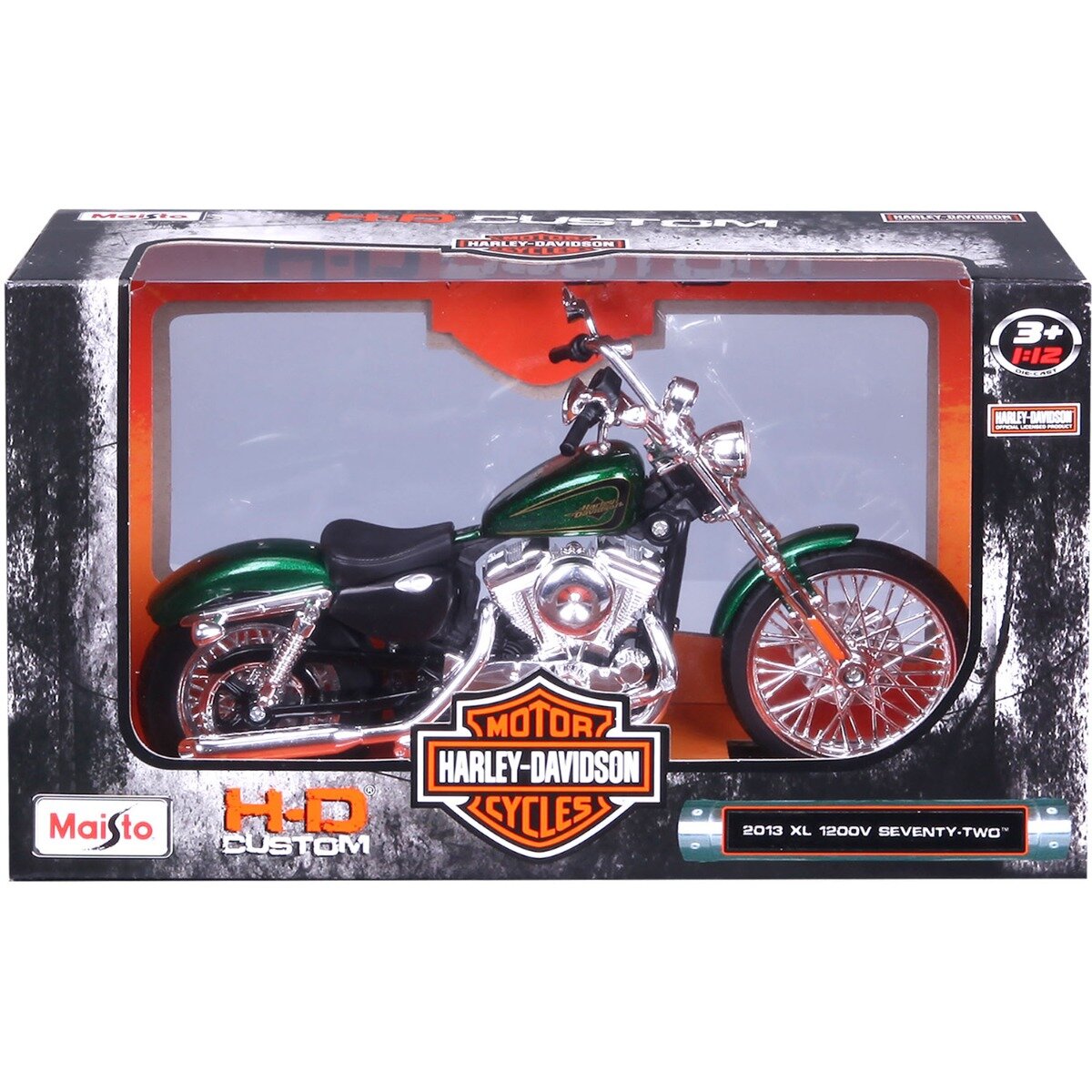 Maisto Motocicleta metalica Harley-Davidson 2013 XL 1200V Seventy-Two 1:12