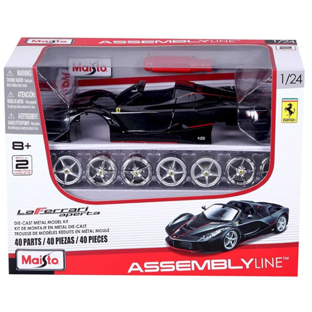 Maisto Set constructie masinuta metalica LaFerrari Aperta 40 piese 1:24 Negru