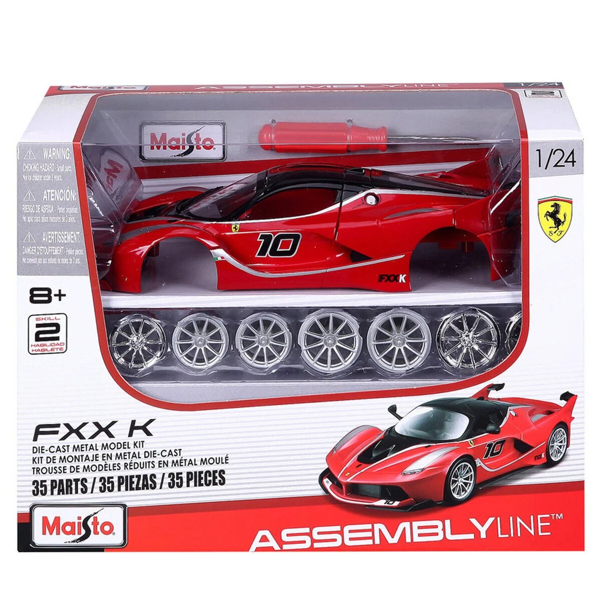 Maisto Set constructie masinuta metalica LaFerrari FXX Assembly Line 35 piese 1:24