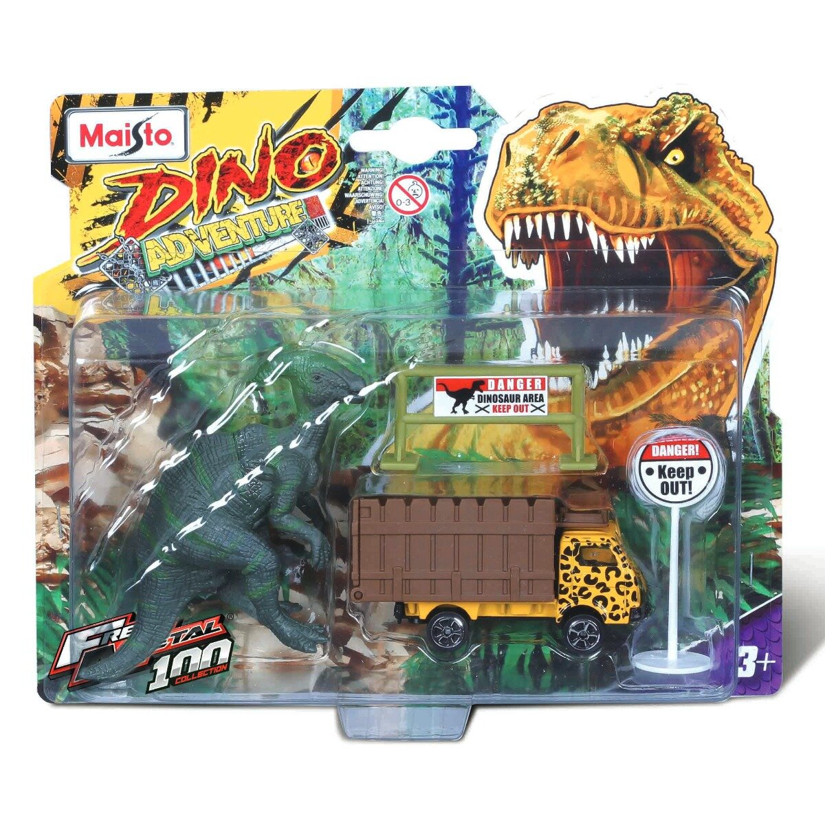 Maisto Set masinuta si figurina dinozaur Dino Adventure Maro
