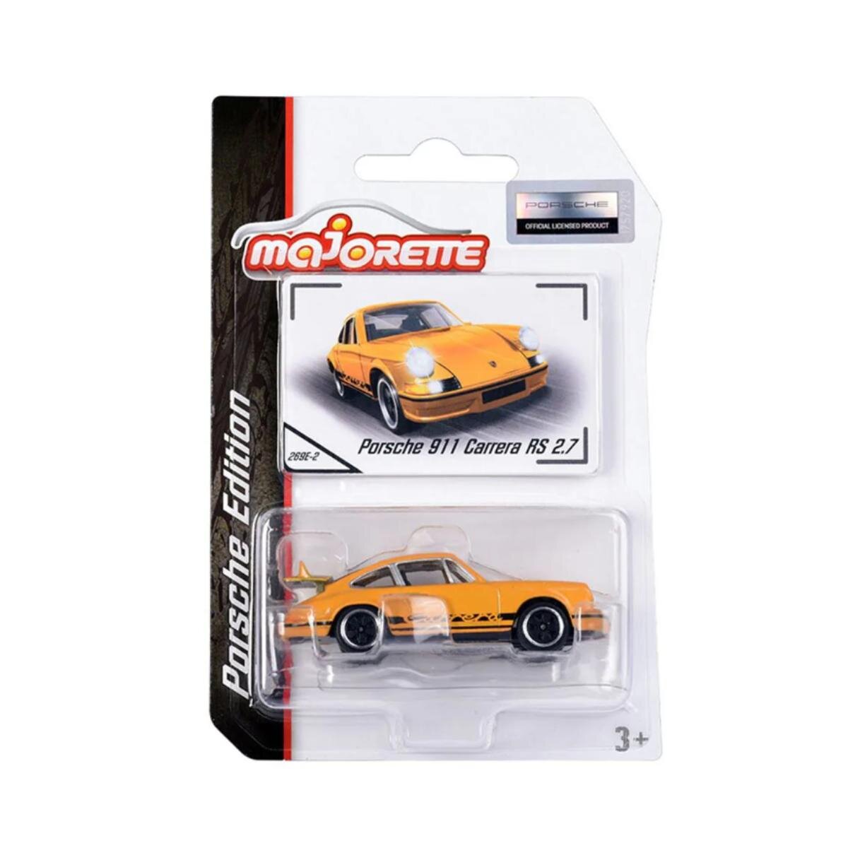 Majorette Masina din metal Porsche 911 Carrera RS 2.7 Galben