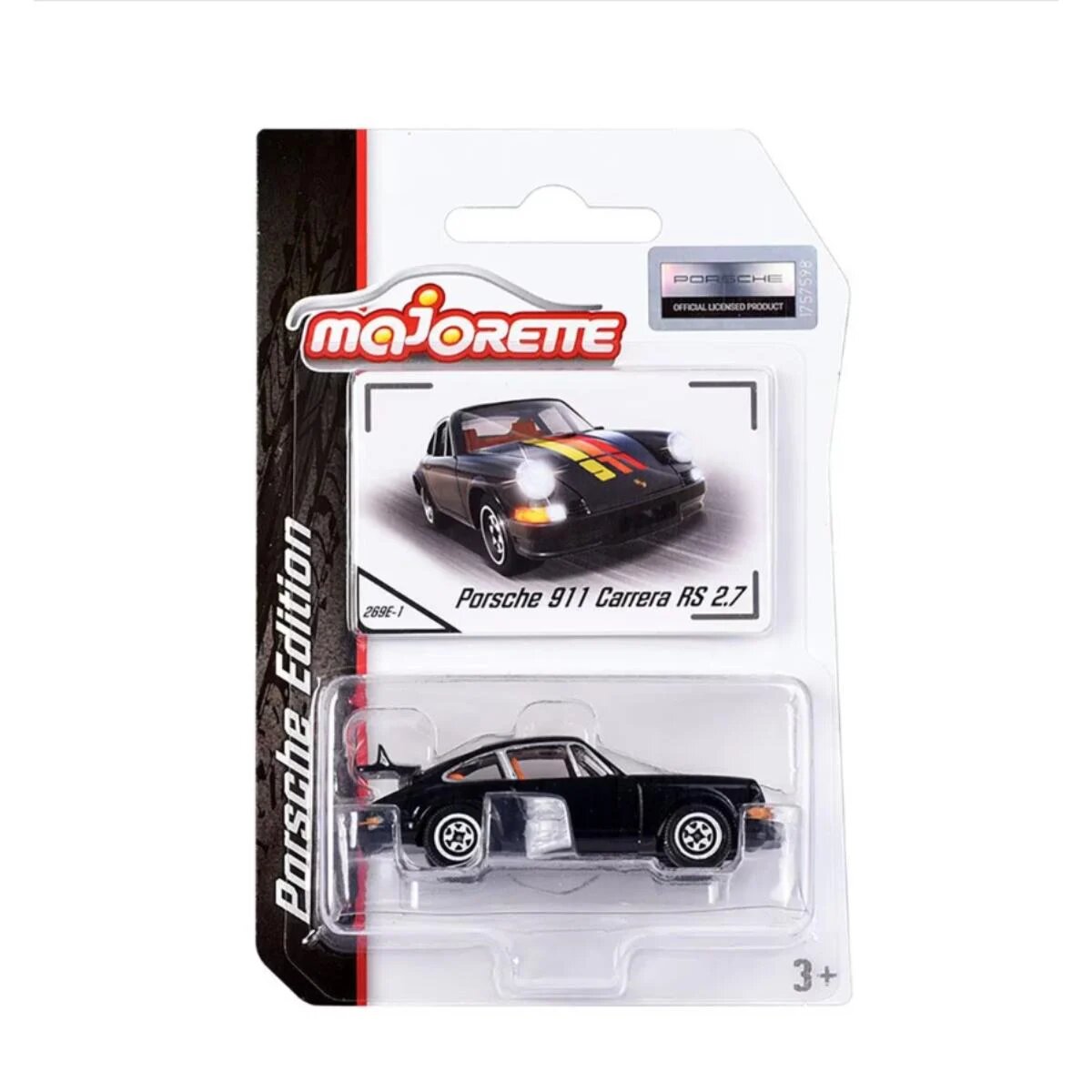 Majorette Masina din metal Porsche 911 Carrera RS 2.7 Negru
