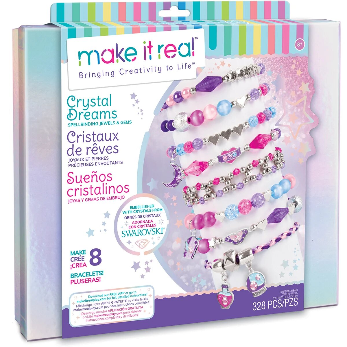 Make It Real Set Bratari cu cristale magice Swarosvki 328 piese