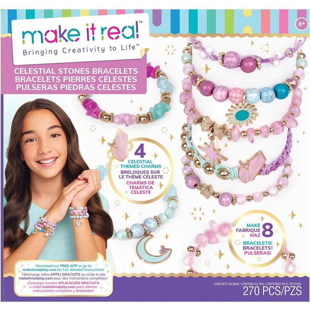 Make It Real Set de bratari Diy Celestial Stones 270 piese