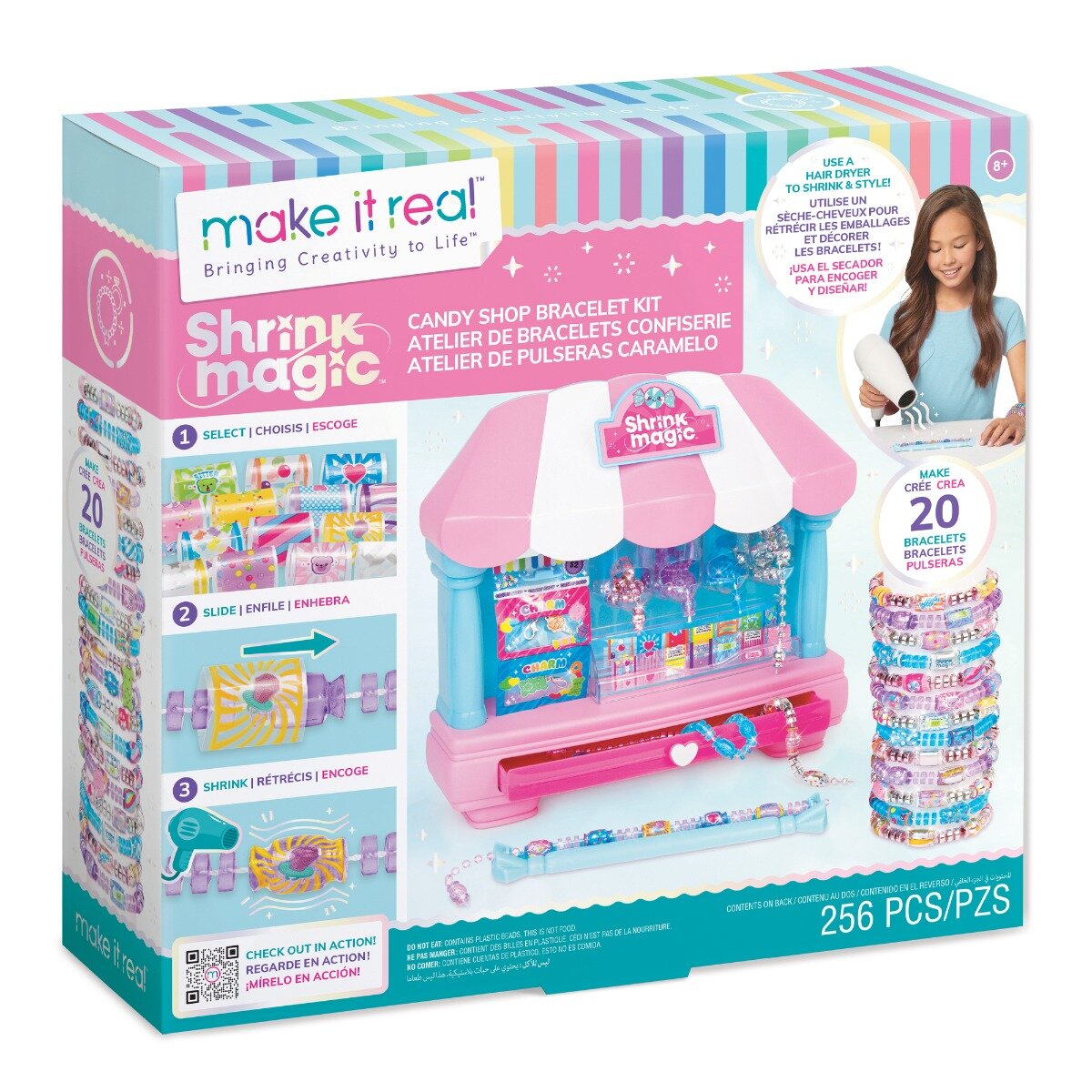 Make It Real Set de creare 20 bratari Candy Shop Bracelet 256 piese