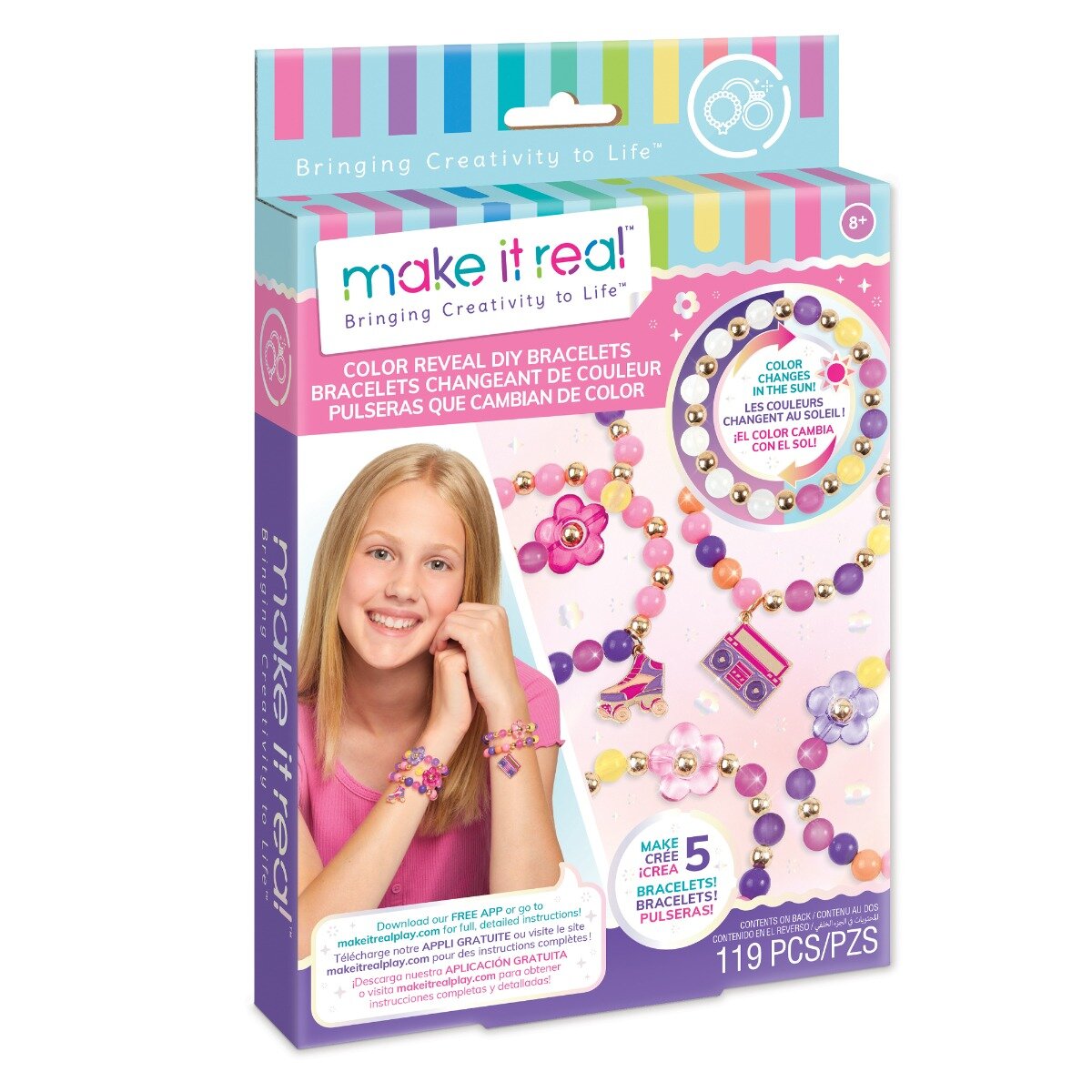 Make It Real Set de creat 5 bratari Color Reveal