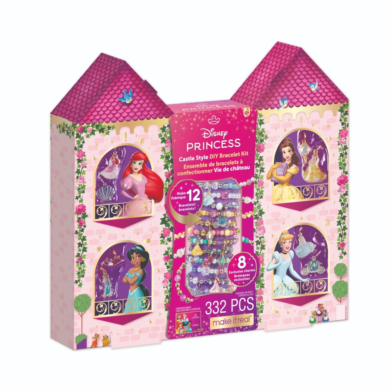 Make It Real Set de creat bratari Disney Princess Castle Style