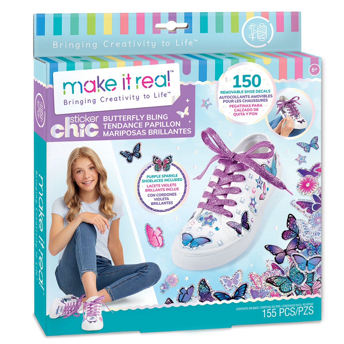 Make It Real Set de stickere pentru incaltaminte Butterfly
