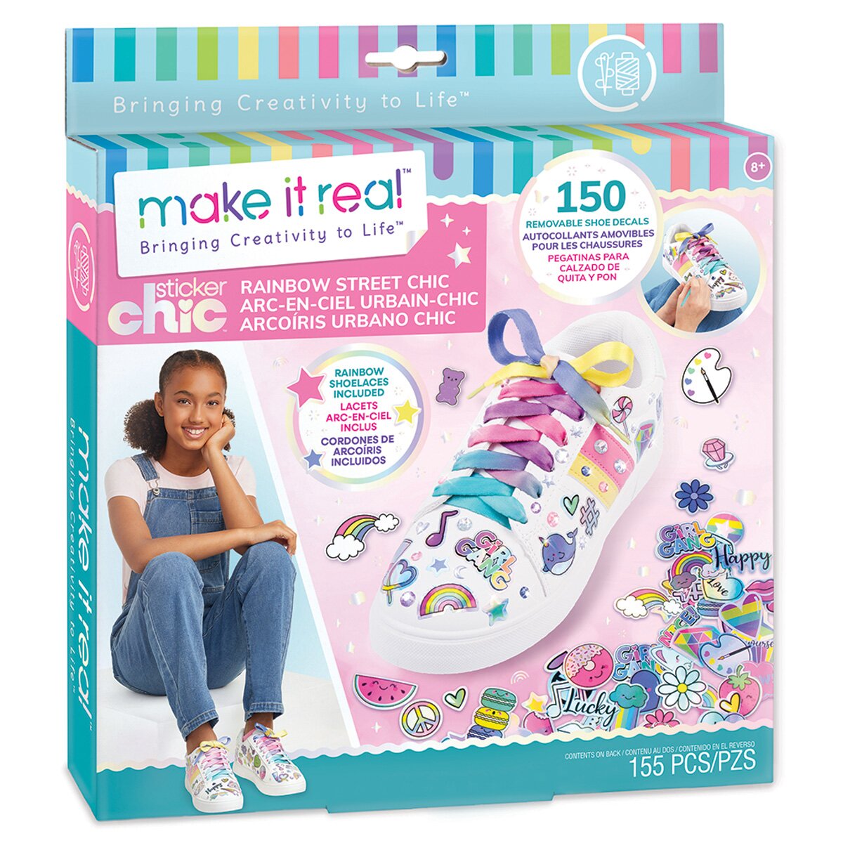Make It Real Set de stickere pentru incaltaminte Rainbow