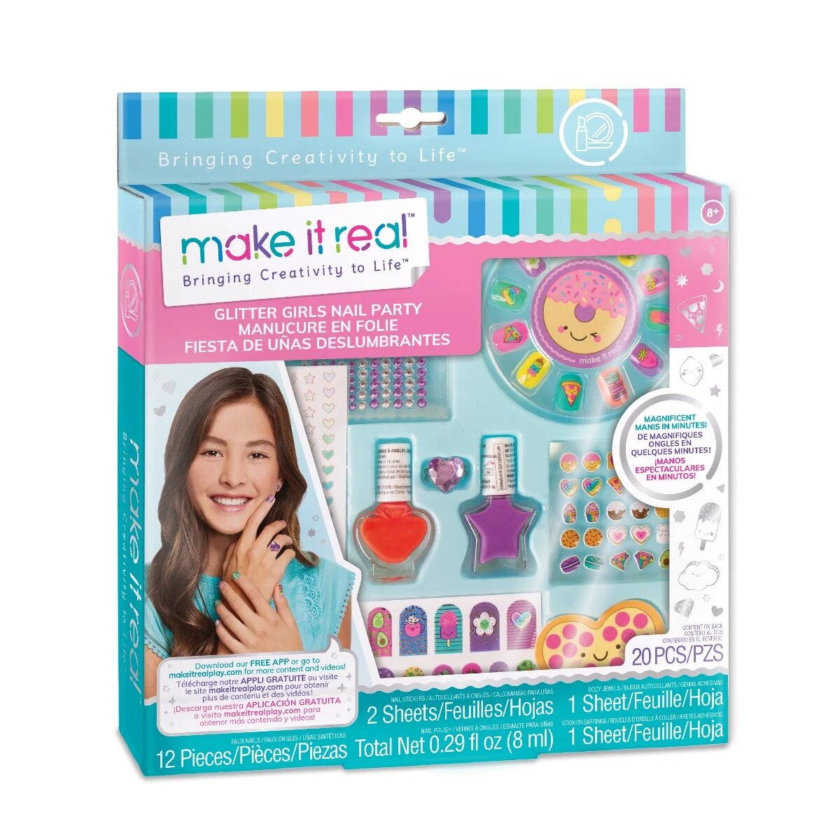 Make It Real Set manichiura - Glitter Girls Nail Party Unghii traznite