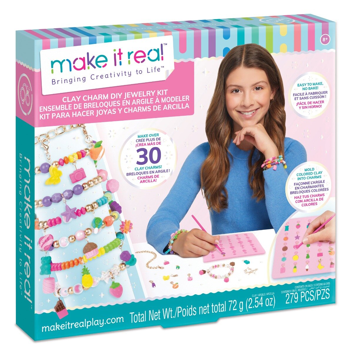Make It Real Set pentru creat bijuterii 30 Clay Charm