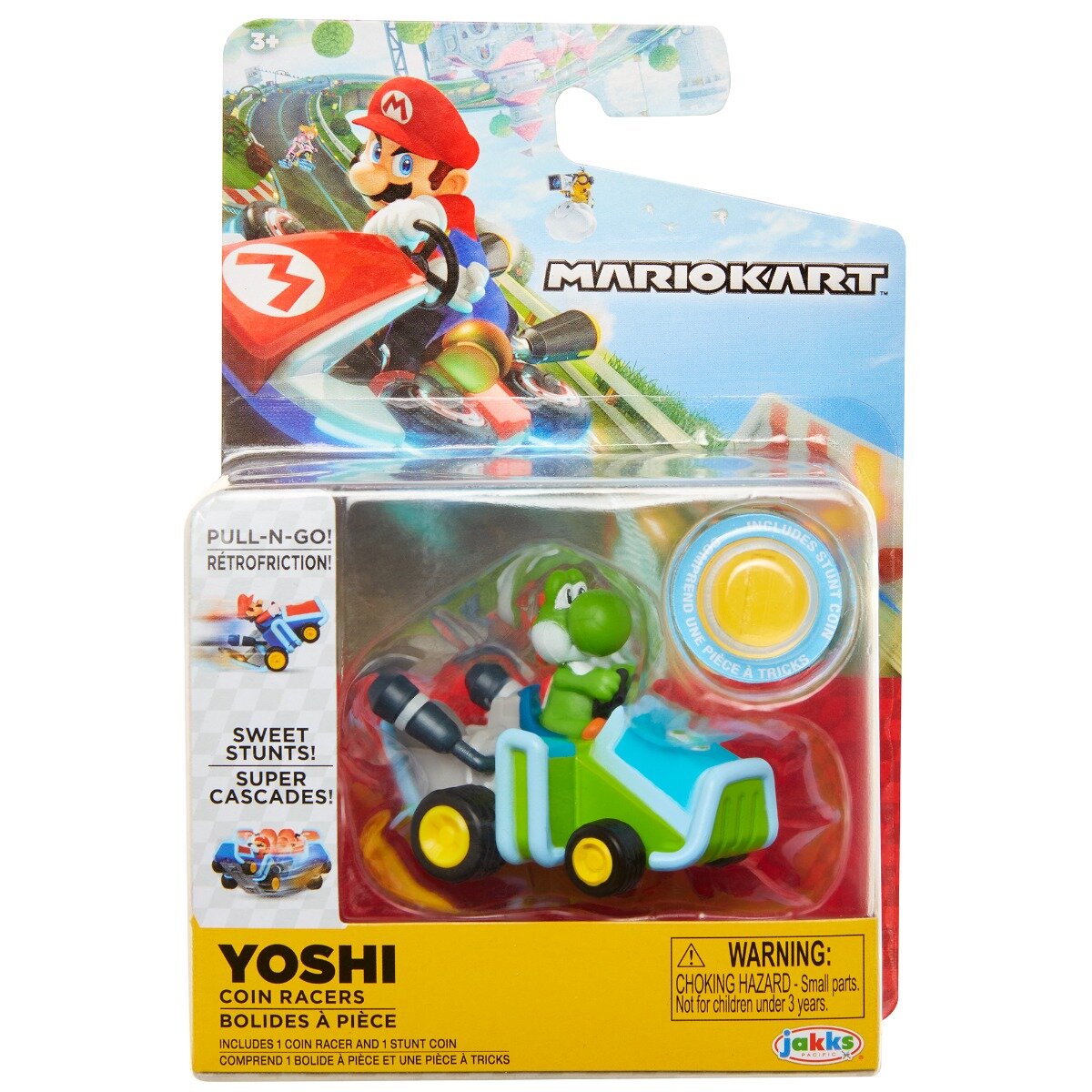 Mario Kart Figurina cu masinuta Dinozaurul Yoshi