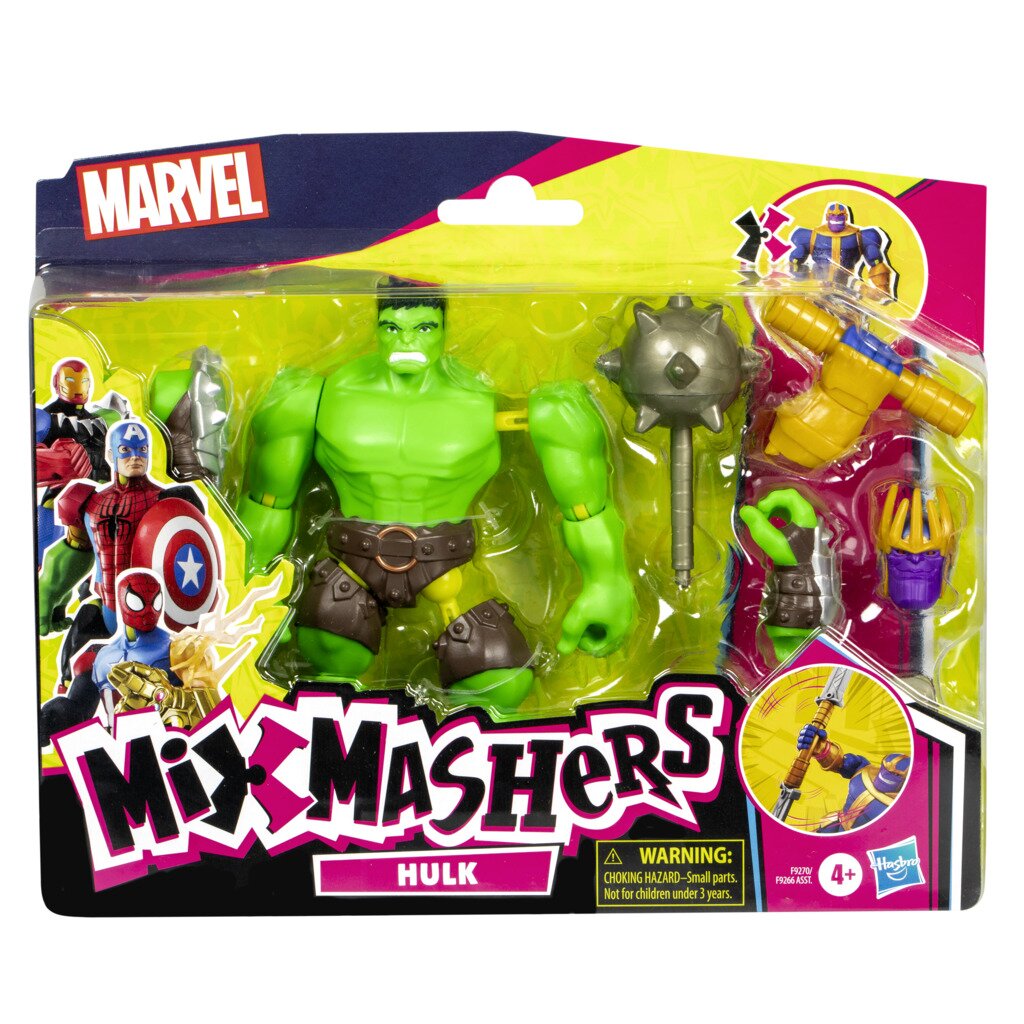 Marvel Figurina articulata cu accesorii Avengers Mixmashers Hulk F9270