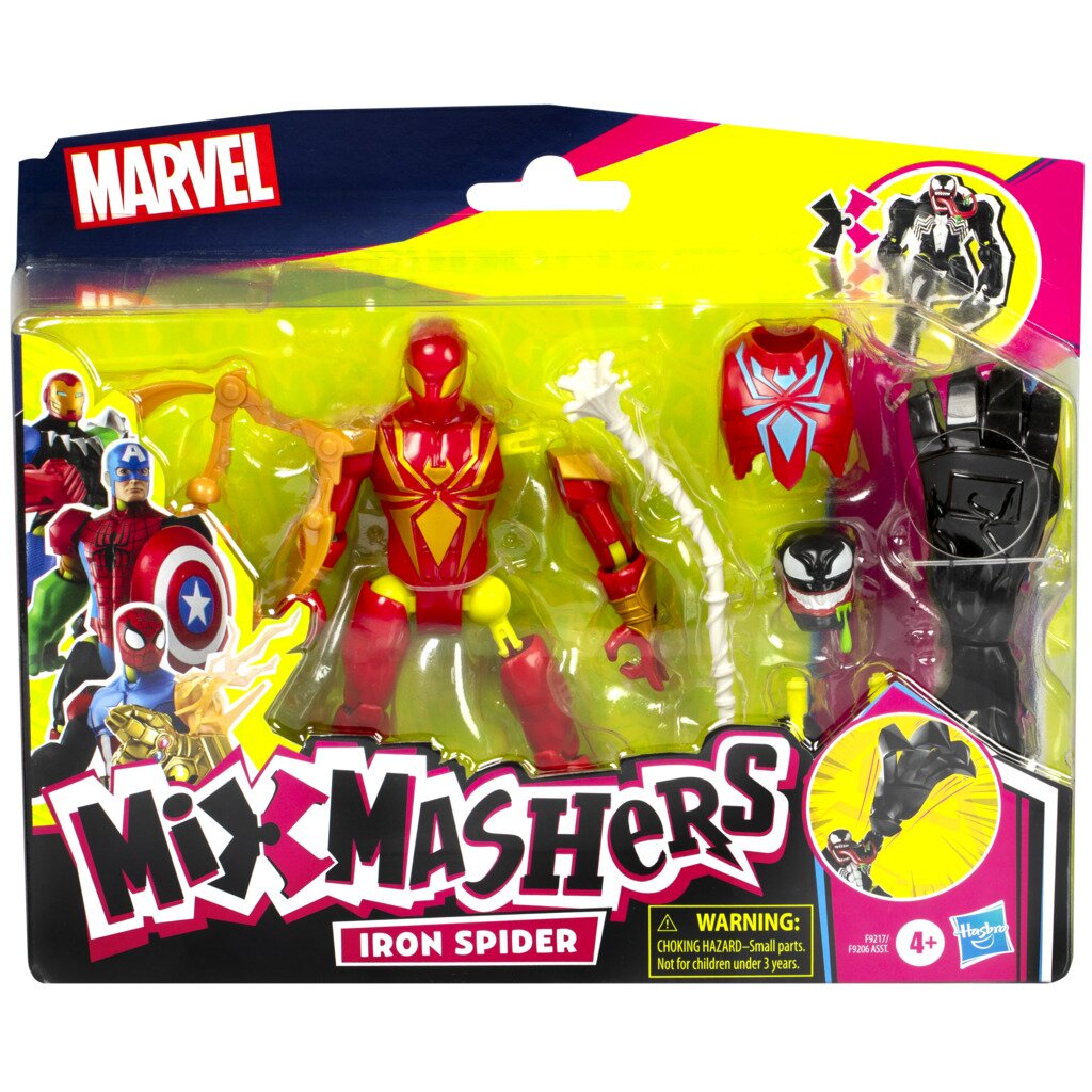 Marvel Figurina cu accesorii Spiderman Mixmashers Iron Spider F9217