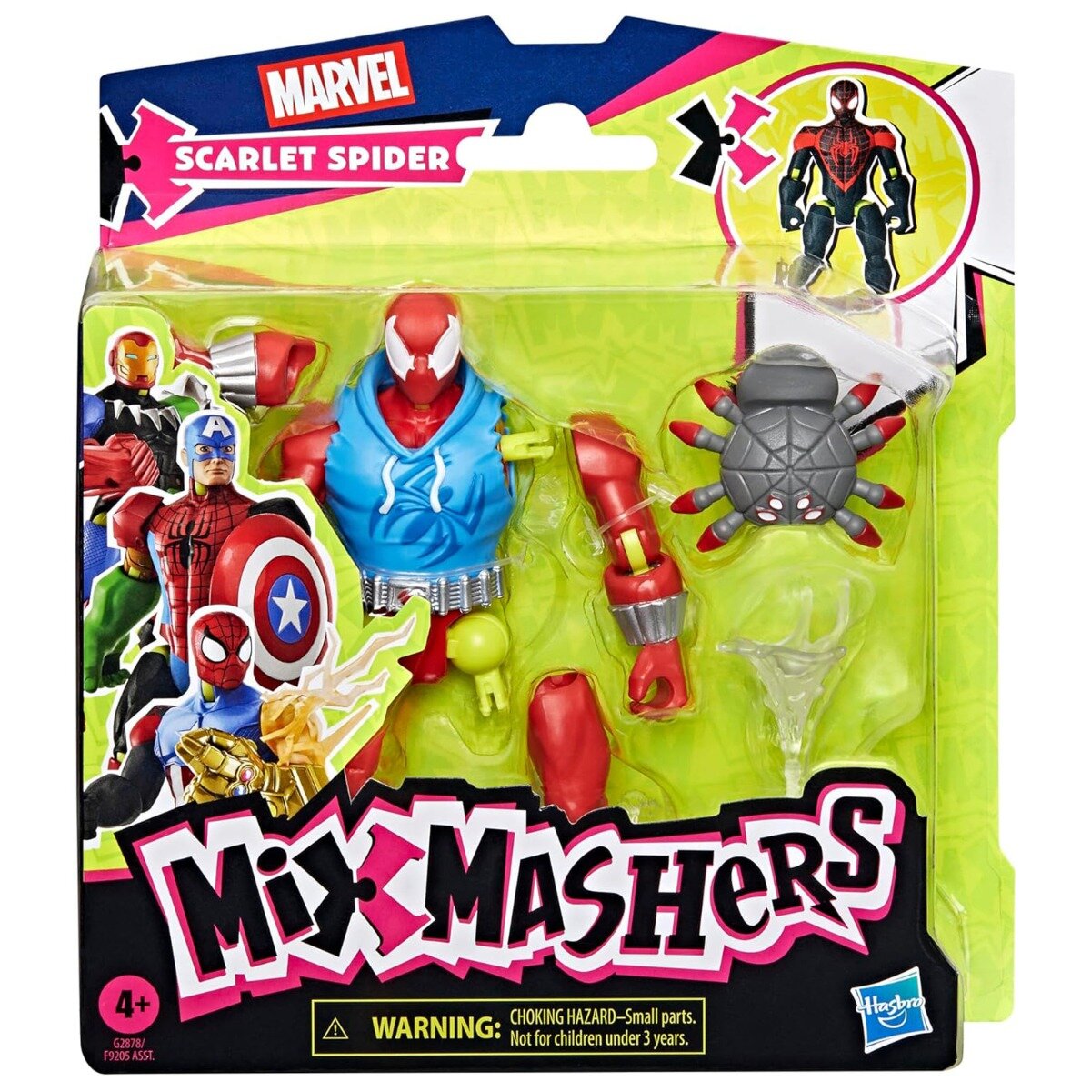 Marvel Figurina cu accesorii Spiderman Mixmashers Scarlet Spider G28785