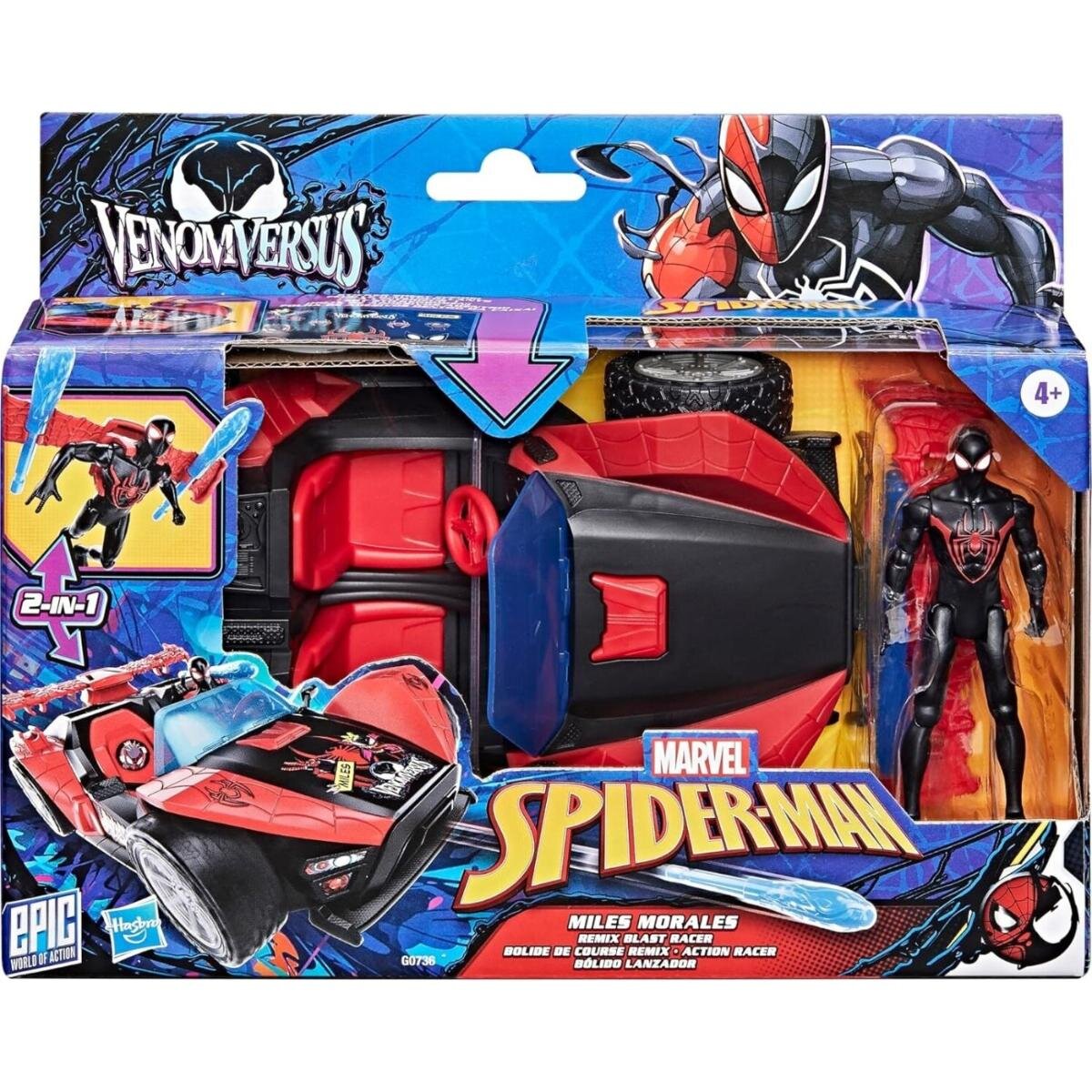 Marvel Set masina si figurina SpiderMan VenomVersus Miles Morales G0736