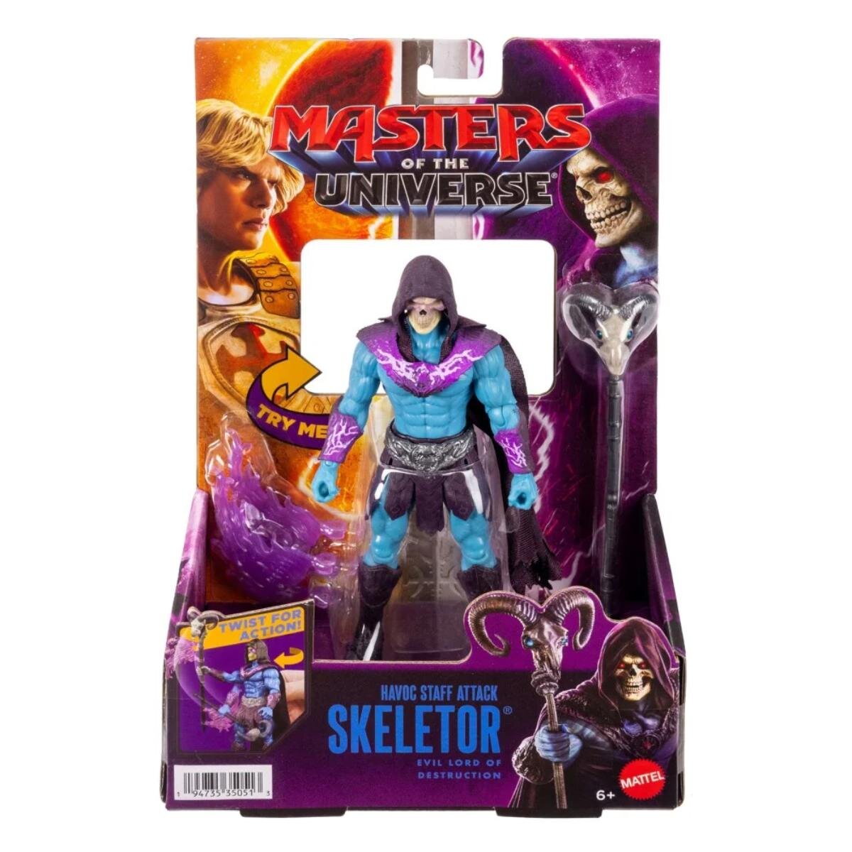 Masters Of The Universe Figurina cu accesorii Havoc Staff Attack Skeletor 14 cm JKJ00