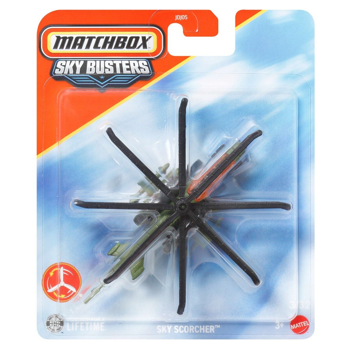 Matchbox Elicopter metalic Sky Busters Sky Scorcher JJW22