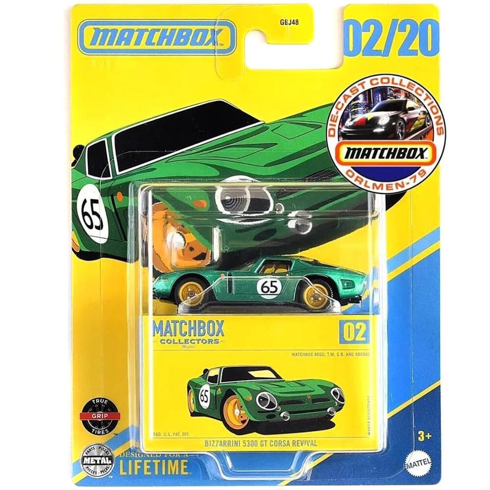 Matchbox Masina metalica Bizzarrini 5300 Gt Corsa Revival 1:64 JCL33