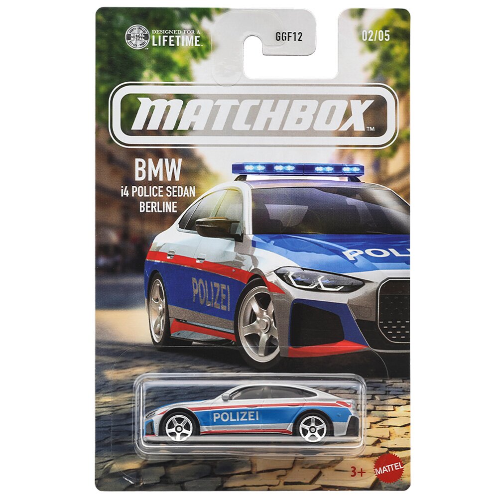 Matchbox Masina metalica BMW i4 Police Sedan 2023 JJR56