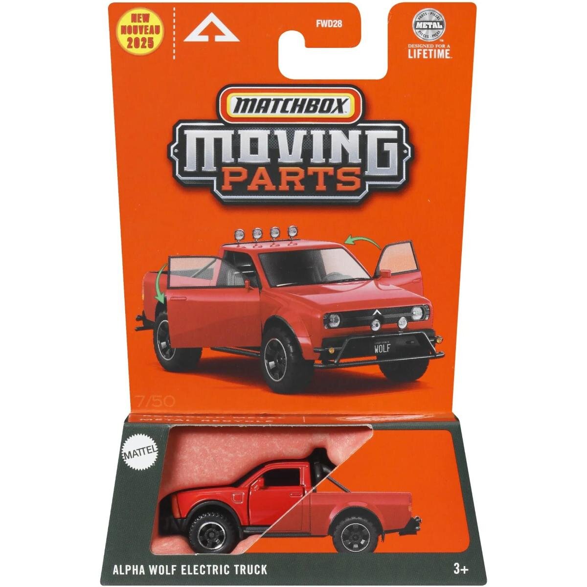 Matchbox Masinuta Moving Parts Alpha Wolf Electric Truck JBW64