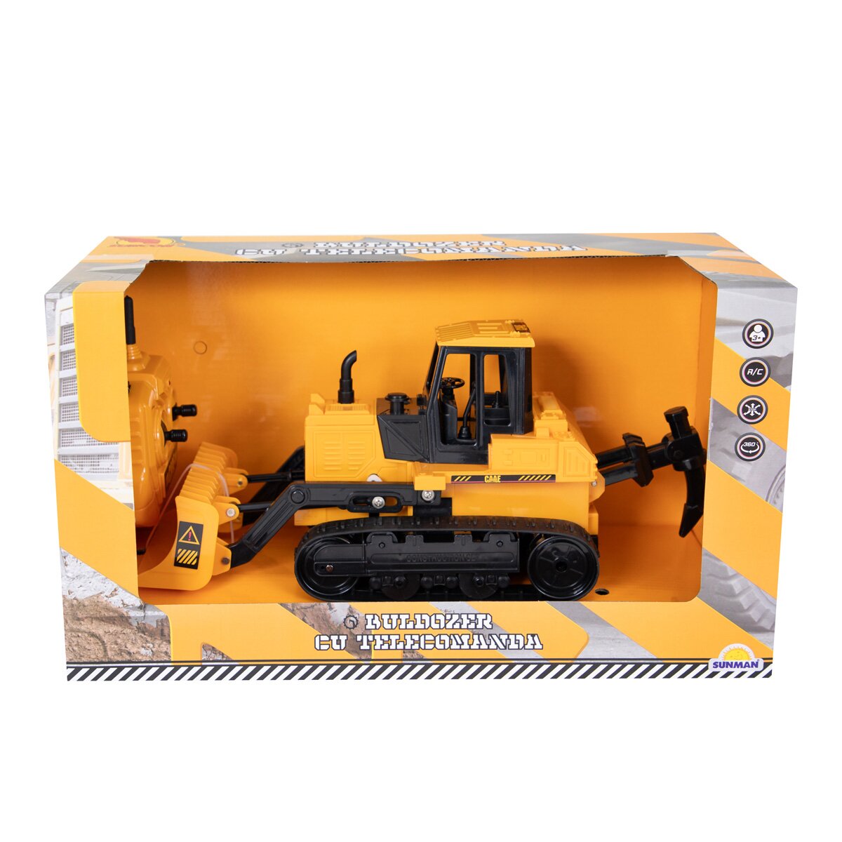 Maxx Wheels Buldozer cu senile si telecomanda 1:28