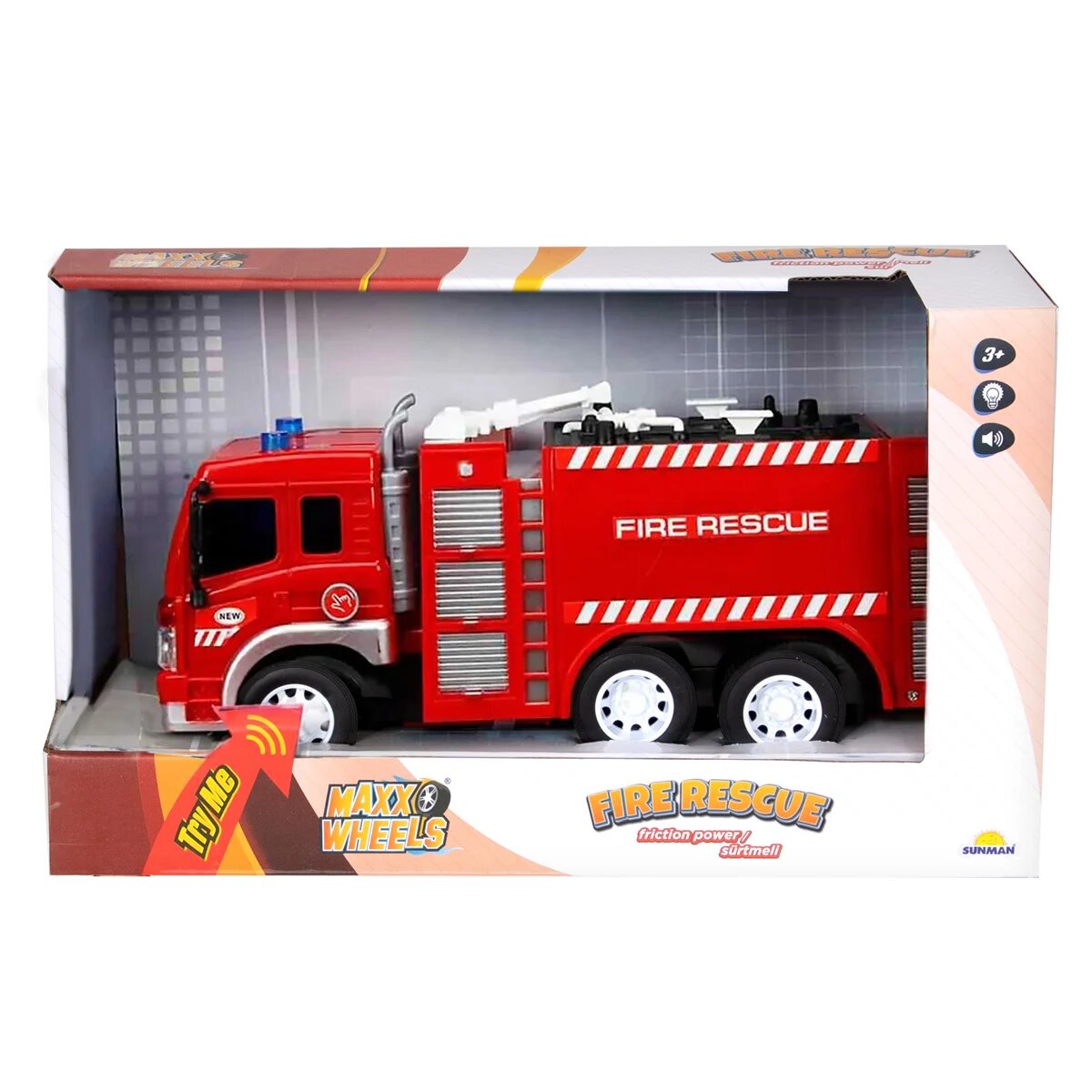 Maxx Wheels Camion de pompieri cu lumini si sunete 1:16