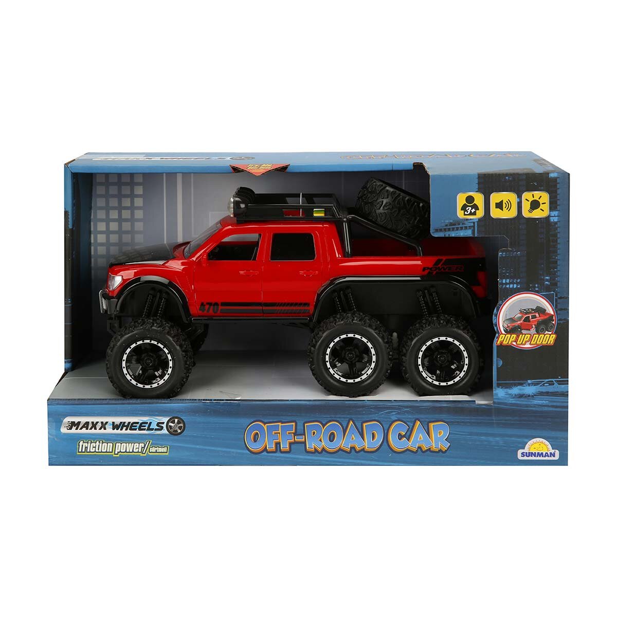 Maxx Wheels Masina cu lumini si sunete Off Road 1:16 Rosu