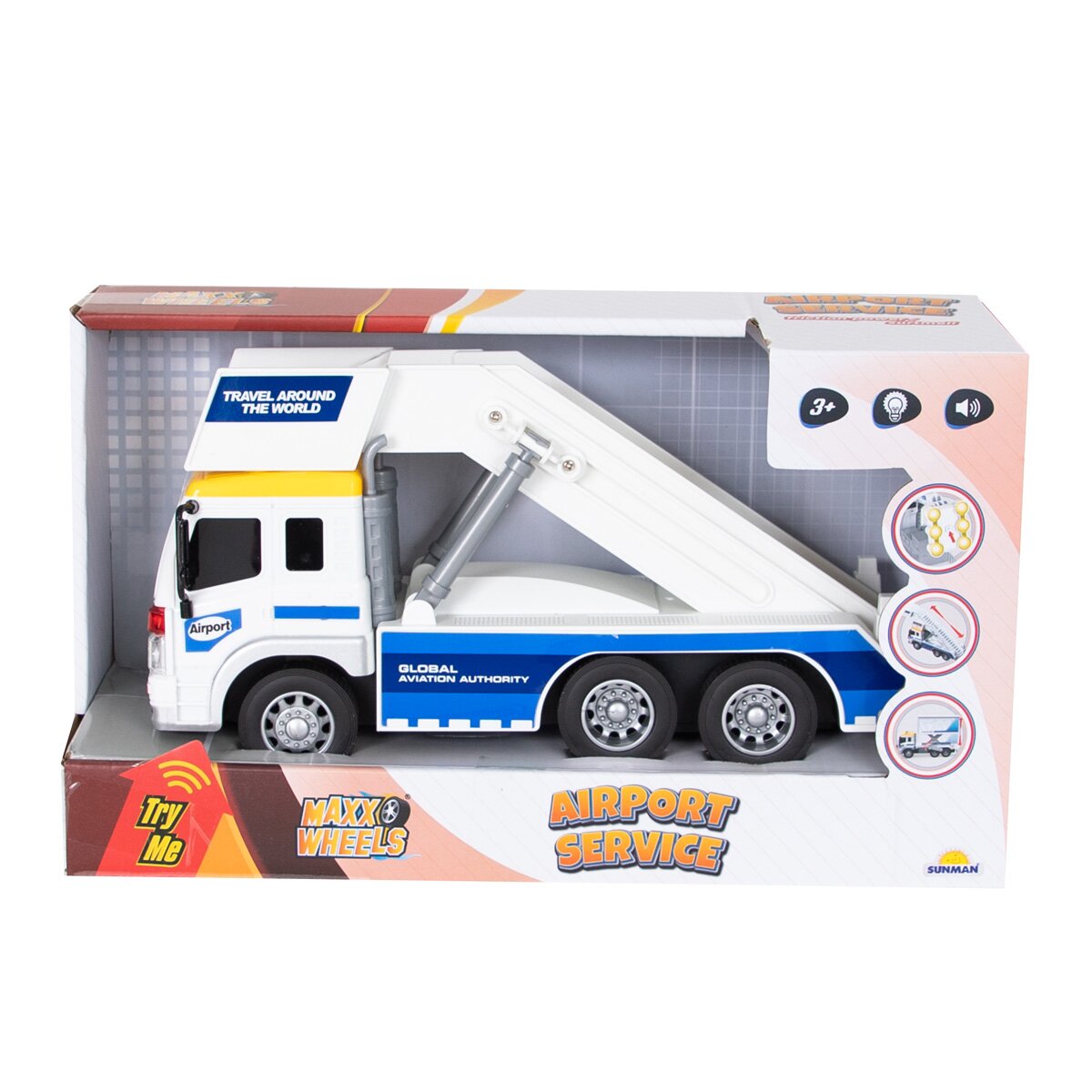 Maxx Wheels Masina de imbarcare in avion cu lumini si sunete 1:16
