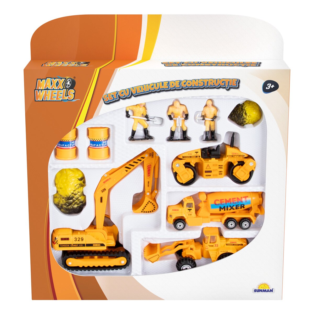 Maxx Wheels Set cu vehicule de constructie Excavator