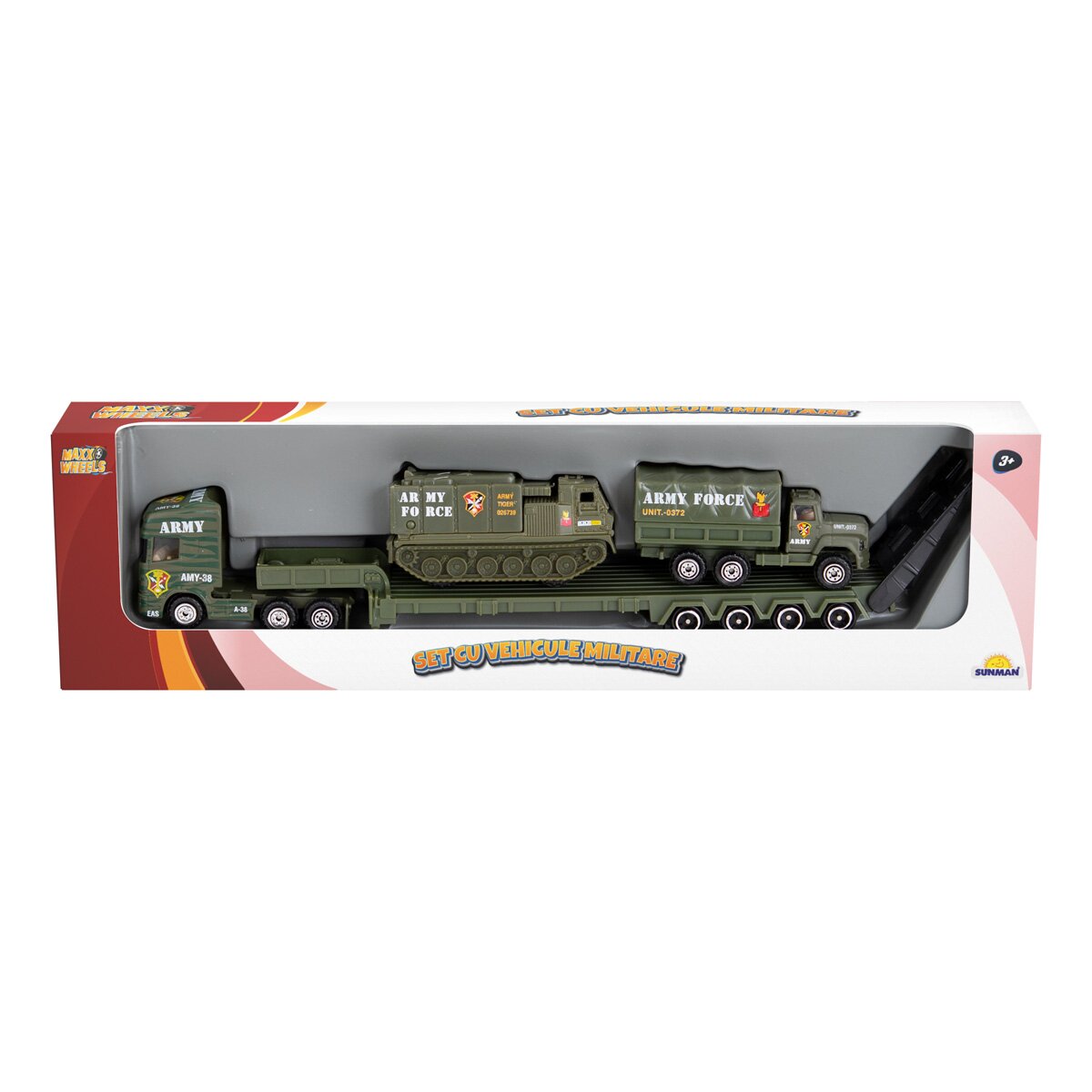 Maxx Wheels Set cu vehicule militare Tanc si Camion