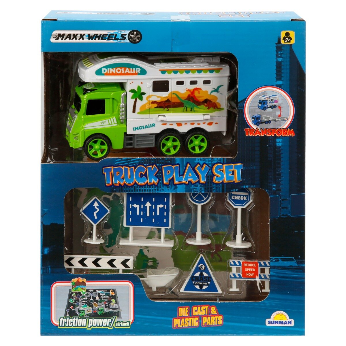 Maxx Wheels Set de joaca cu masinuta Dinozaur Verde