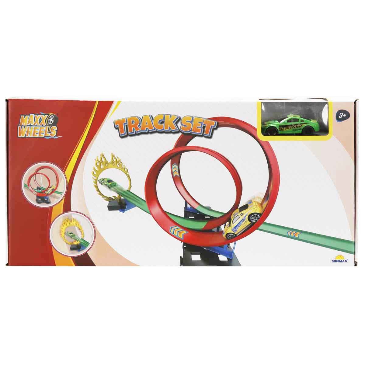 Maxx Wheels Set de joaca cu masinuta Track Racing Verde