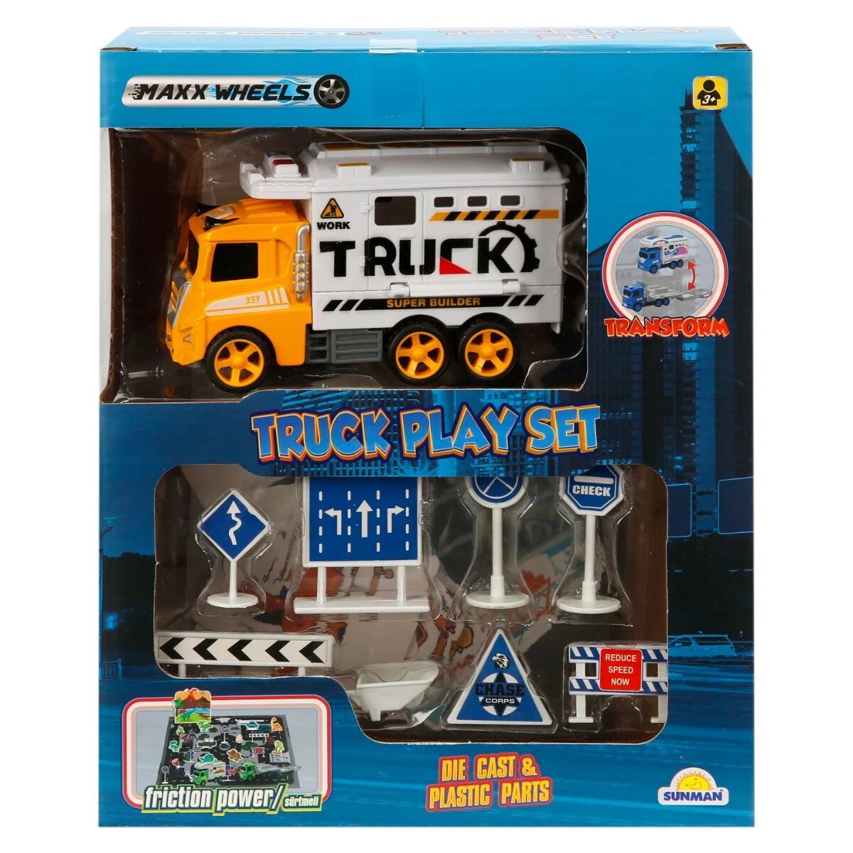 Maxx Wheels Set de joaca cu masinuta Work Truck Galben