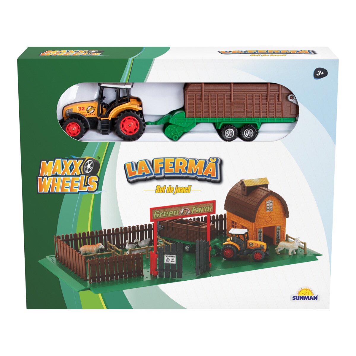 Maxx Wheels Set de joaca cu tractor la ferma animalelor