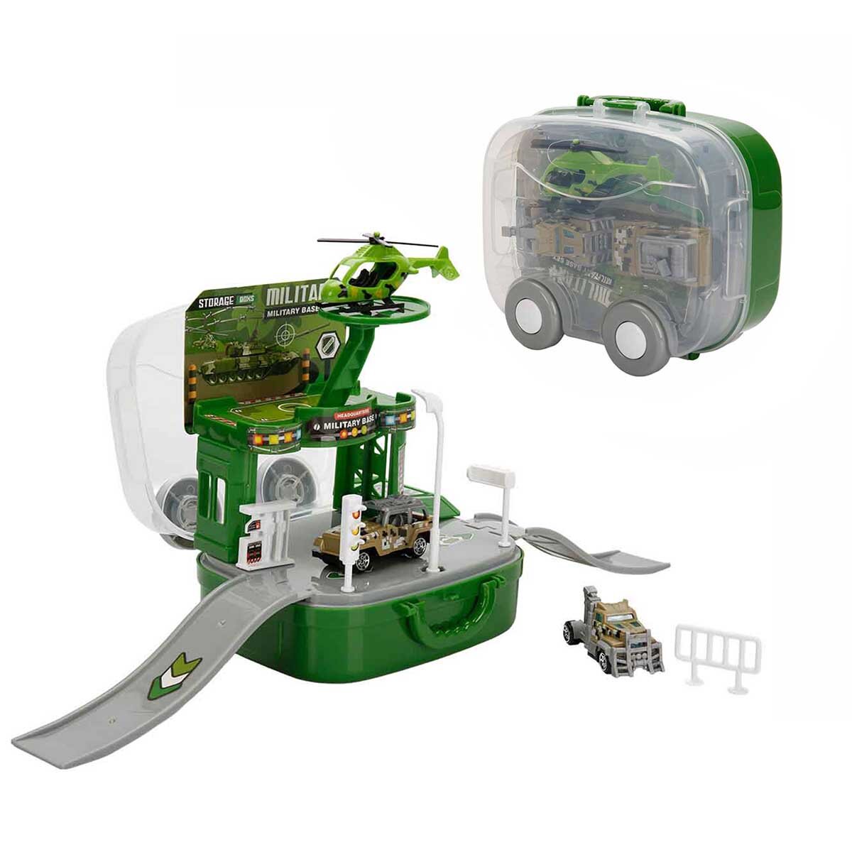 Maxx Wheels Set de joaca cu vehicule Car Park Military Base