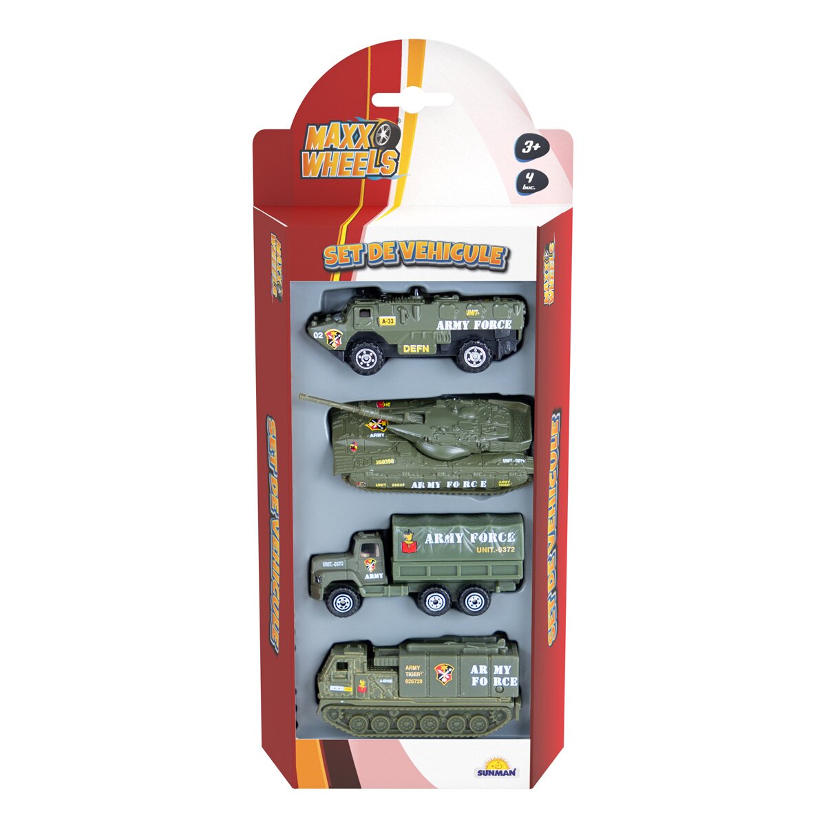 Maxx Wheels Set de vehicule Army