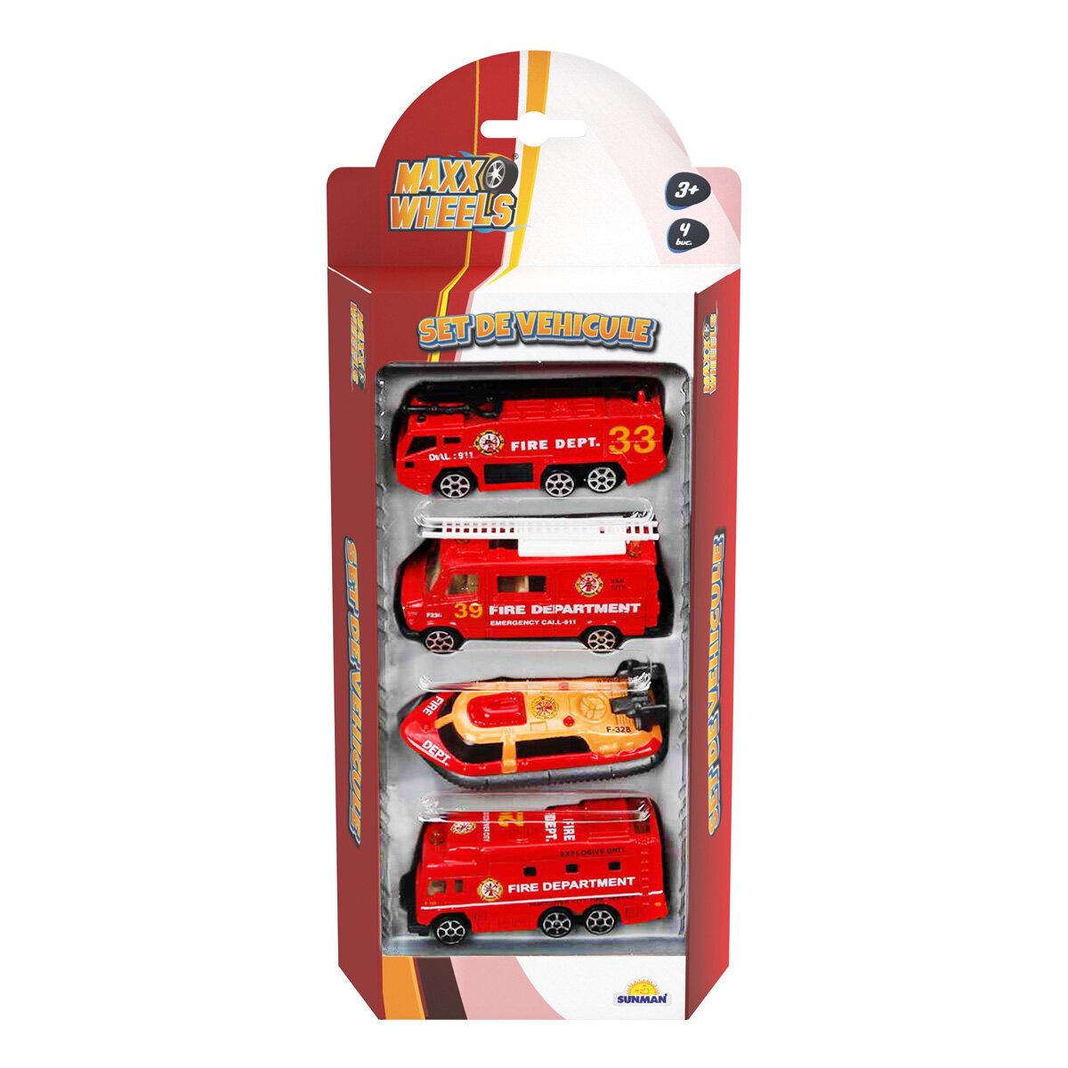 Maxx Wheels Set de vehicule Pompieri