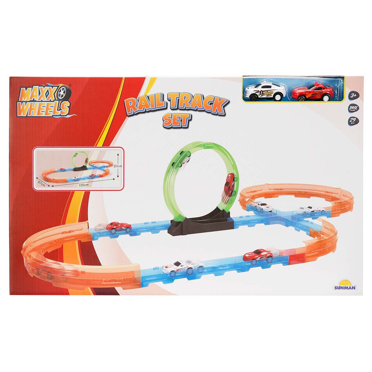 Maxx Wheels Set pista de curse cu 2 masinute Loop