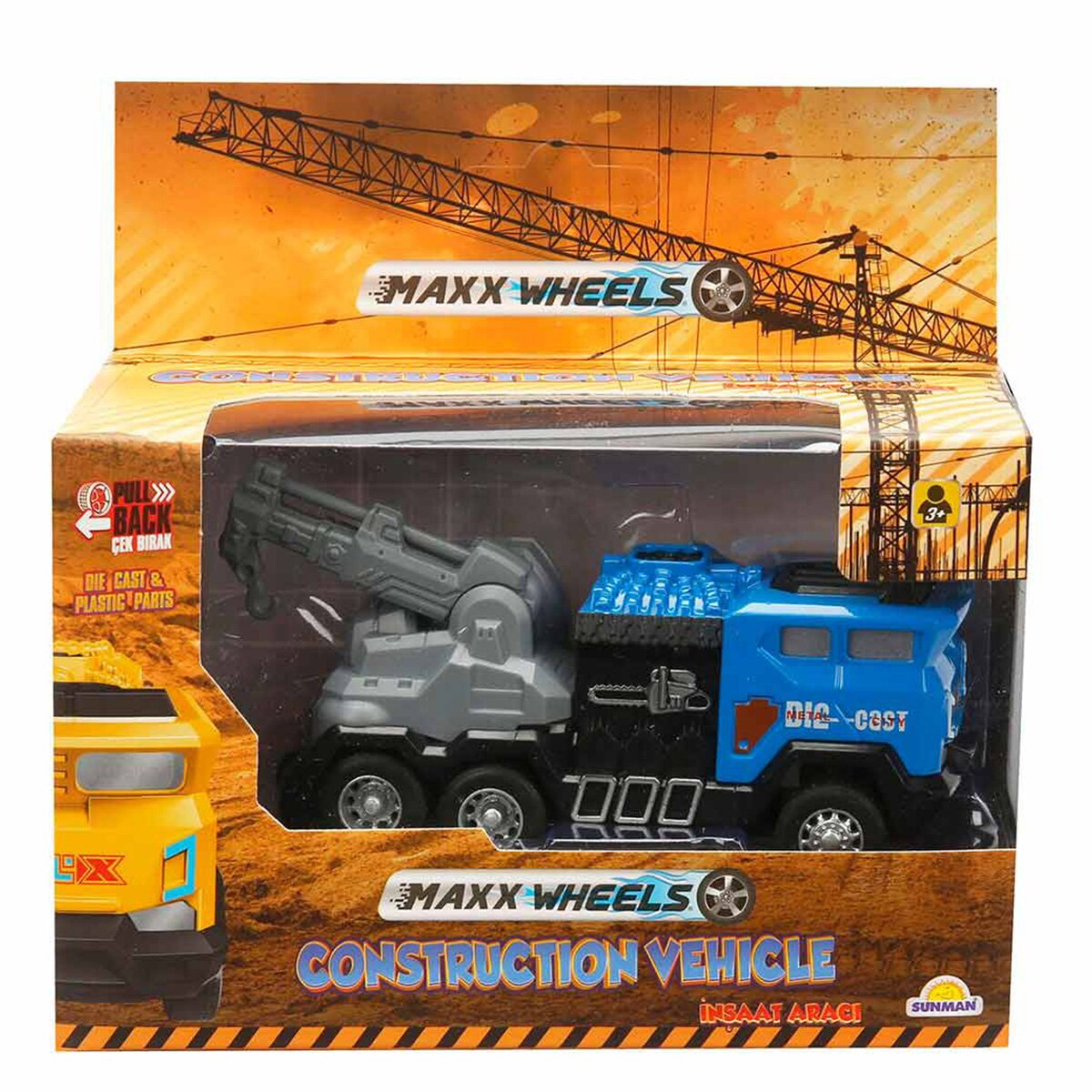 Maxx Wheels Vehicul de constructie cu macara Albastru