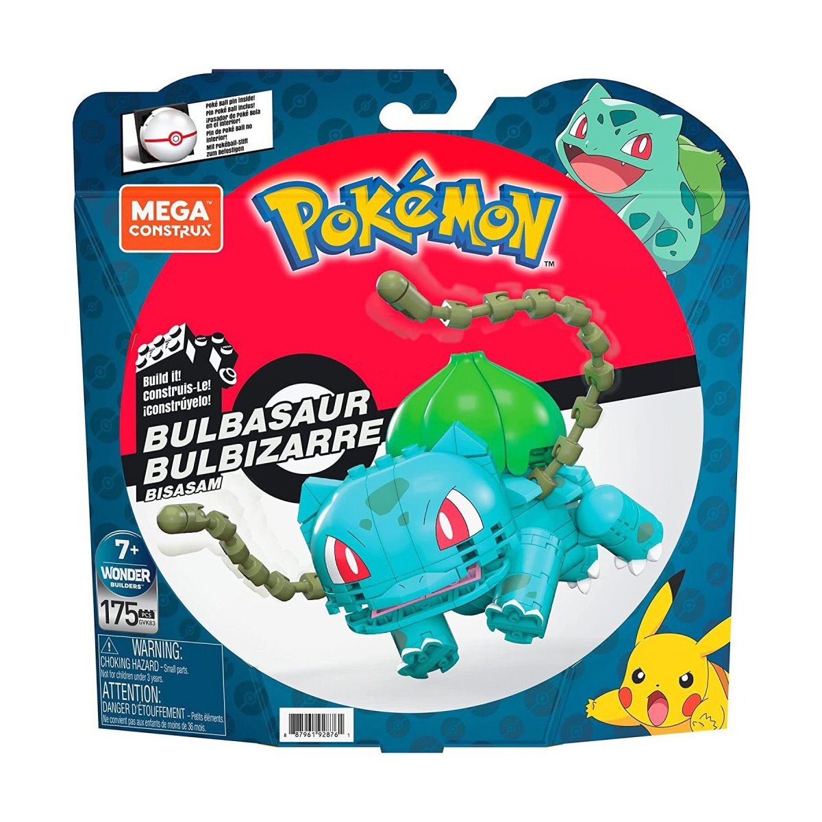 Mega Bloks Set de construit Mega Blocks Pokemon Bulbasaur 175 piese GVK83