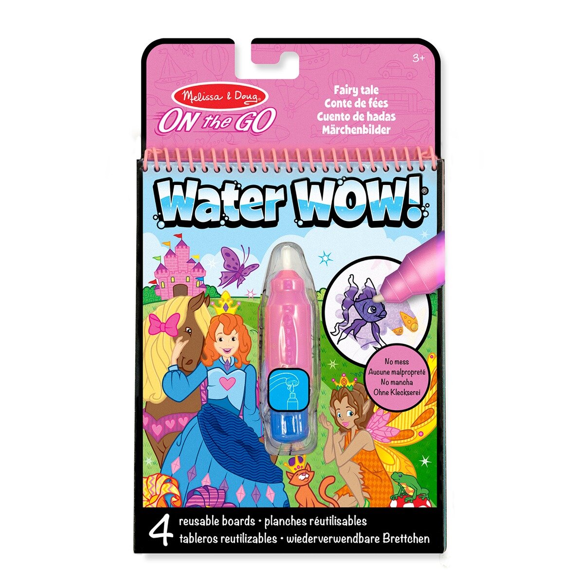 Melissa & Doug Set 4 planse de colorat cu apa Fairy Tale 6074889