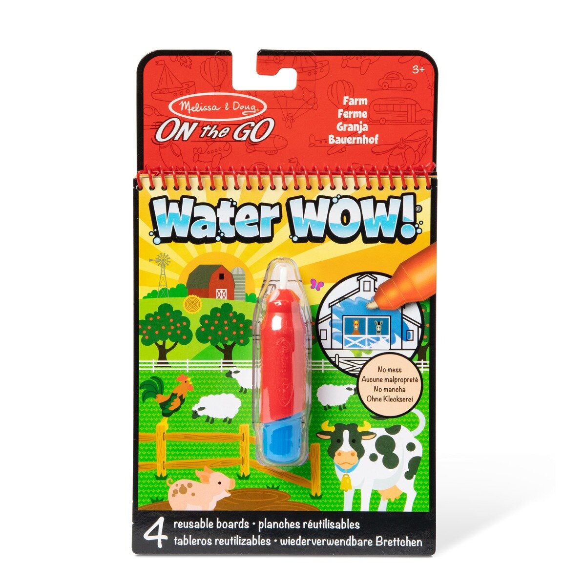 Melissa & Doug Set 4 planse de colorat cu apa Ferma 6074888