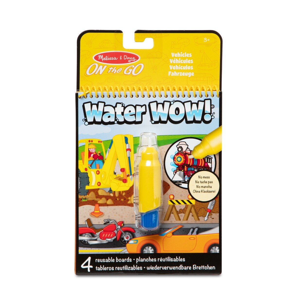 Melissa & Doug Set 4 planse de colorat cu apa Vehicule 6074877