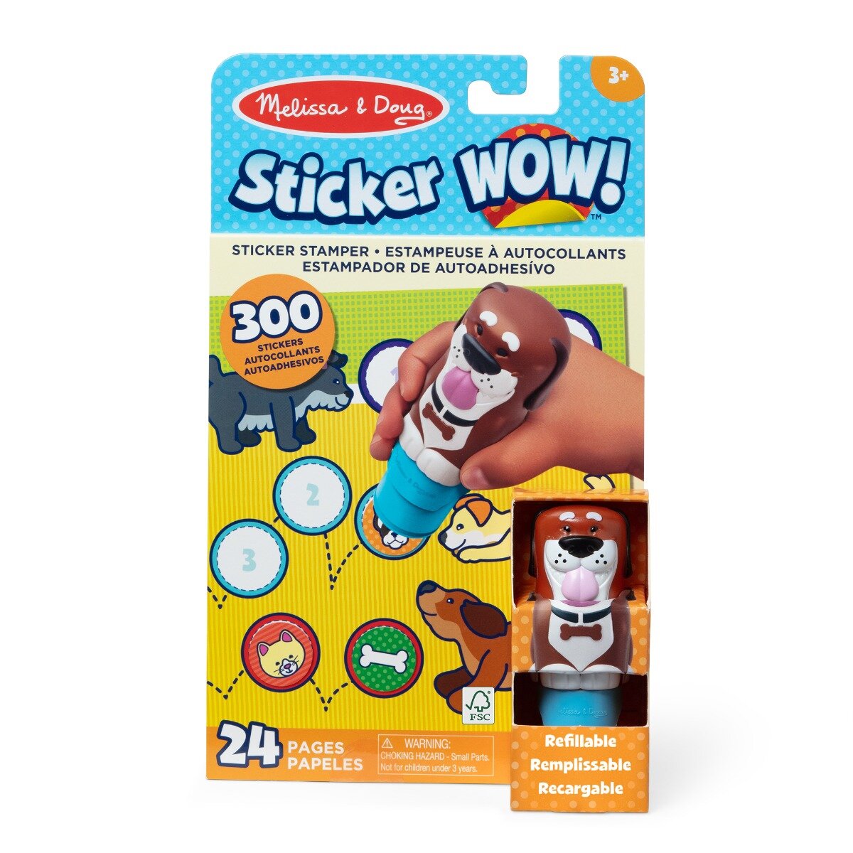 Melissa & Doug Set activitatati cu autocolante si stampila Sticker WOW Catel 6074891
