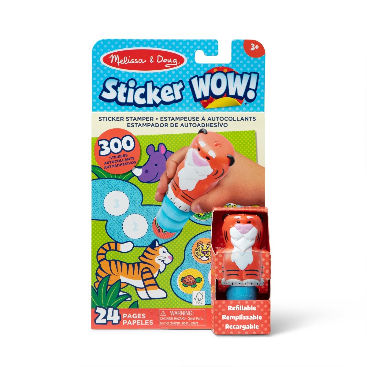 Melissa & Doug Set activitatati cu autocolante si stampila Sticker WOW Tigru 6074897