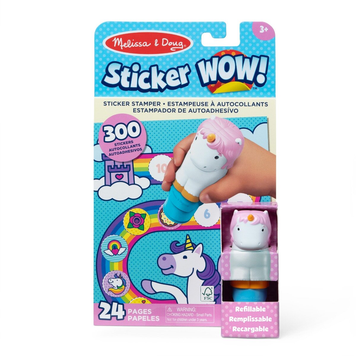 Melissa & Doug Set activitatati cu autocolante si stampila Sticker WOW Unicorn 6074898