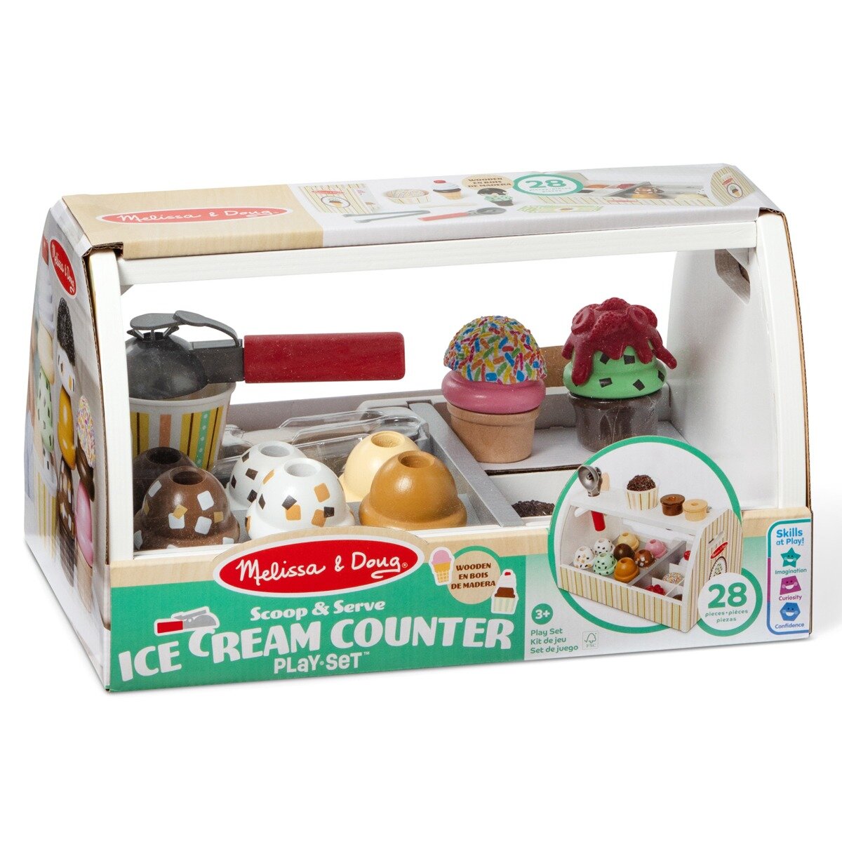 Melissa & Doug Set de joaca din lemn Standul de inghetata 28 piese 6074905