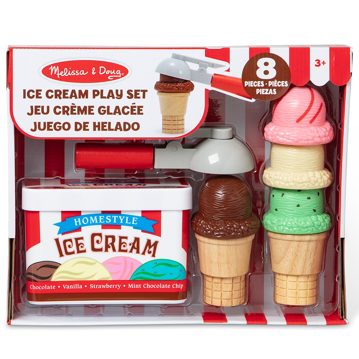 Melissa & Doug Set de joaca Inghetata la cornet 8 piese 6074871